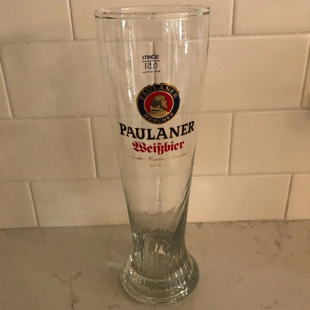 Vintage 24 Ounce Paulaner Beer Glass